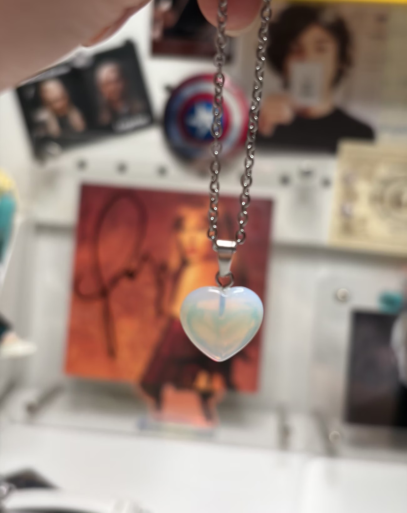 Taylor Swift Style Opalite Heart Pendant Necklace | Swiftie Music Video Inspired Collar Necklace - Image 3