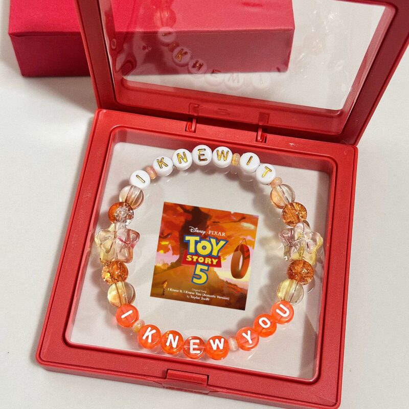 "I Knew It, I Knew You" Toy Story 5 Themed Taylor Swift Friendship Bracelet with Matching Display Box