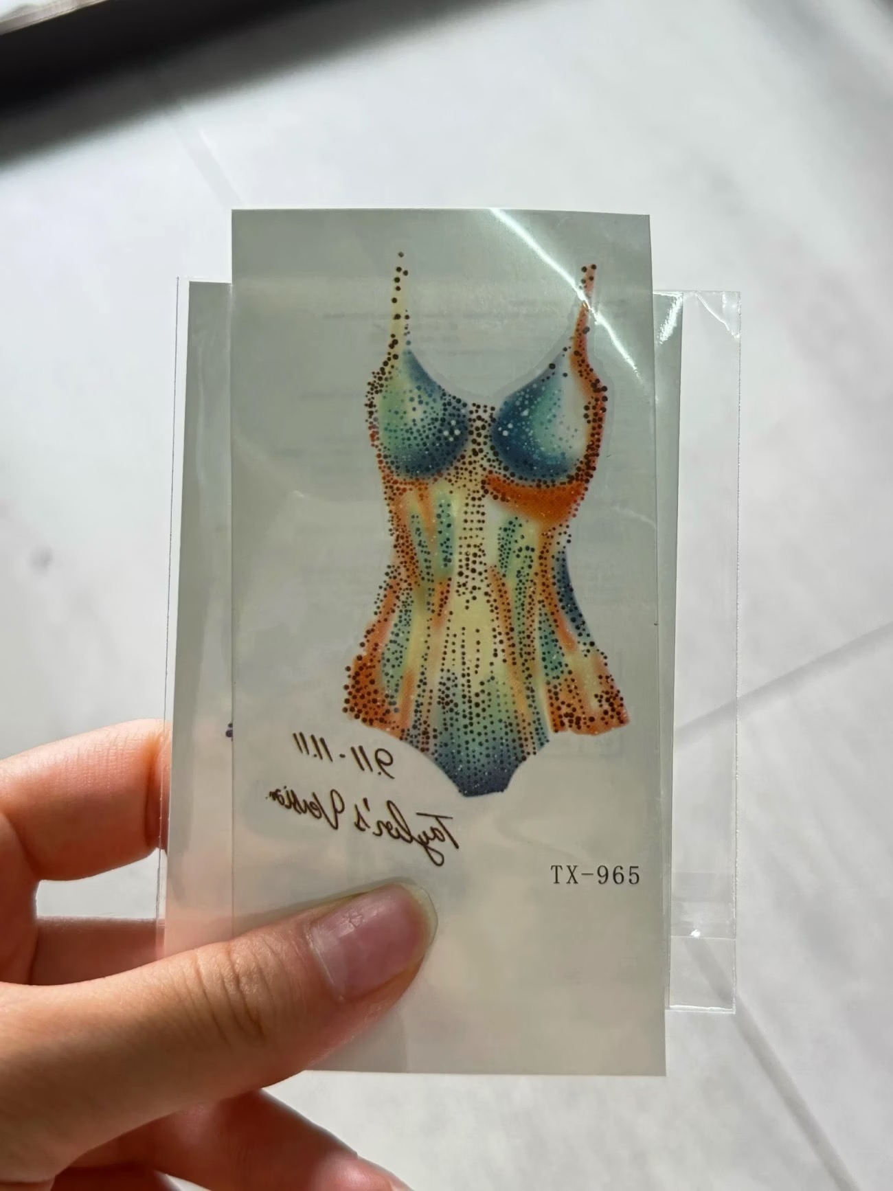 Eras Tour Lover Bodysuit Tattoo Sticker | Waterproof Concert Outfit Accessory - Image 2