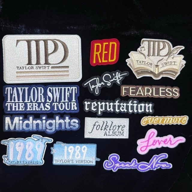 Taylor Swift Era Logo Inspired Embroidered Patches Set#4 | 14pcs | Iron-On Sew-On