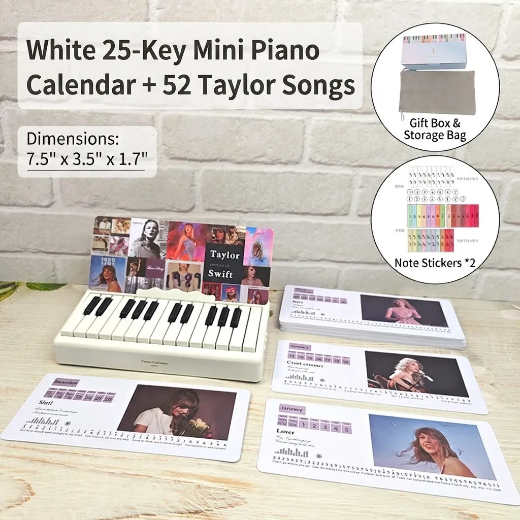 15-Key/25-Key Mini Piano Calendar | Taylor Swift Piano Calendar | Swiftie Merch - Image 3