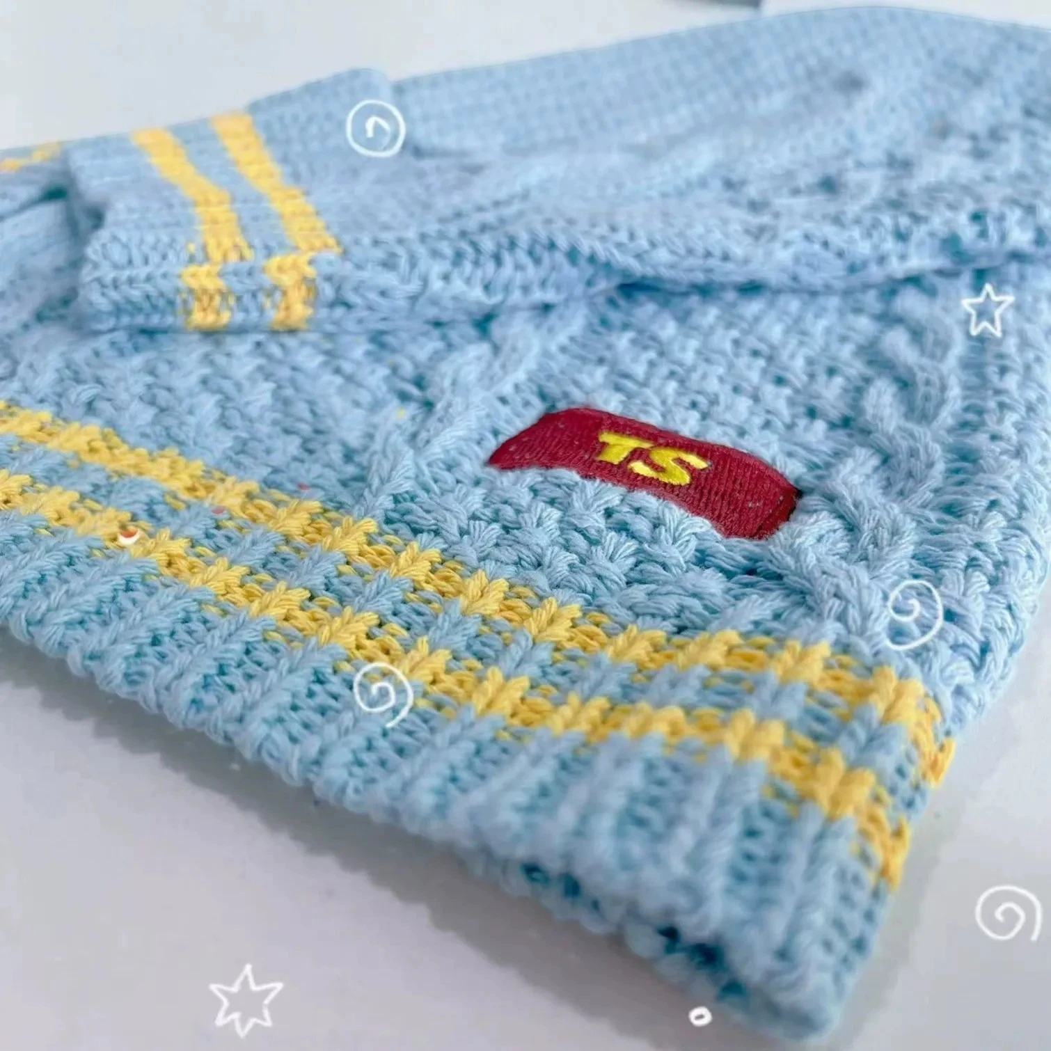 Star & Cowboy Boot Embroidered Cardigan | Cable Knit V-Neck Sweater - Image 7