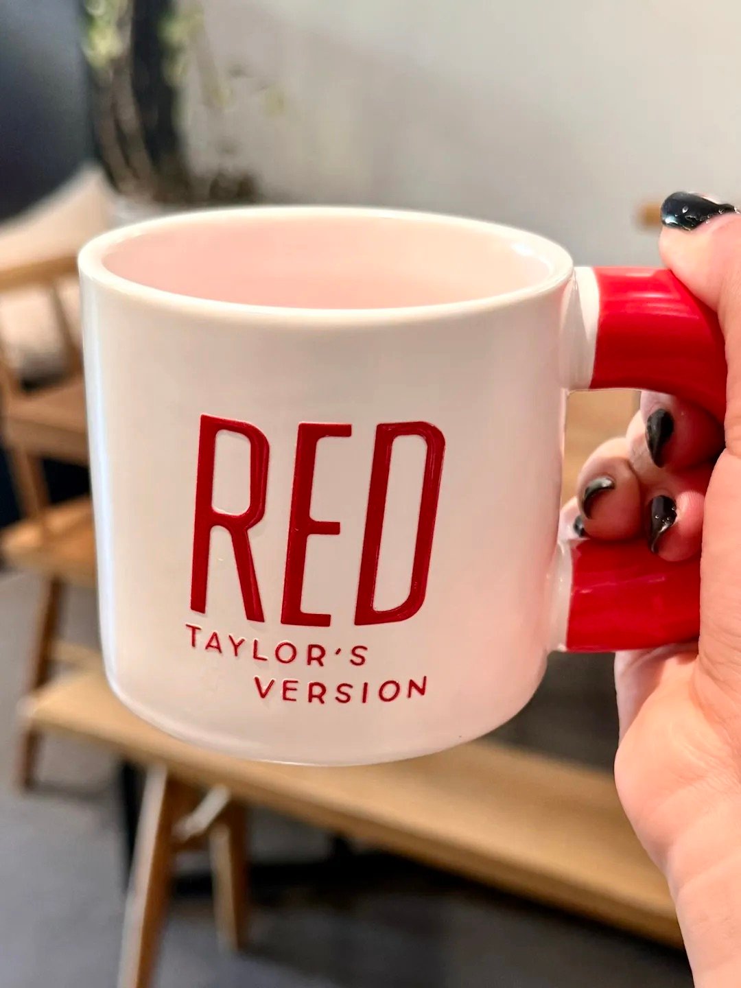 RED TV Inspired Mug | Bold Red Lettering | 350ml Ceramic Coffee Cup - Image 6