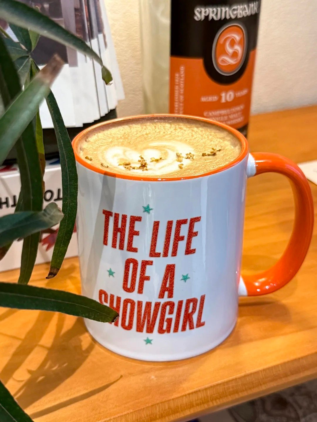 The Life of a Showgirl Era Inspired Mug | Orange Handle & Interior | Ceramic Coffee Cup - Image 2