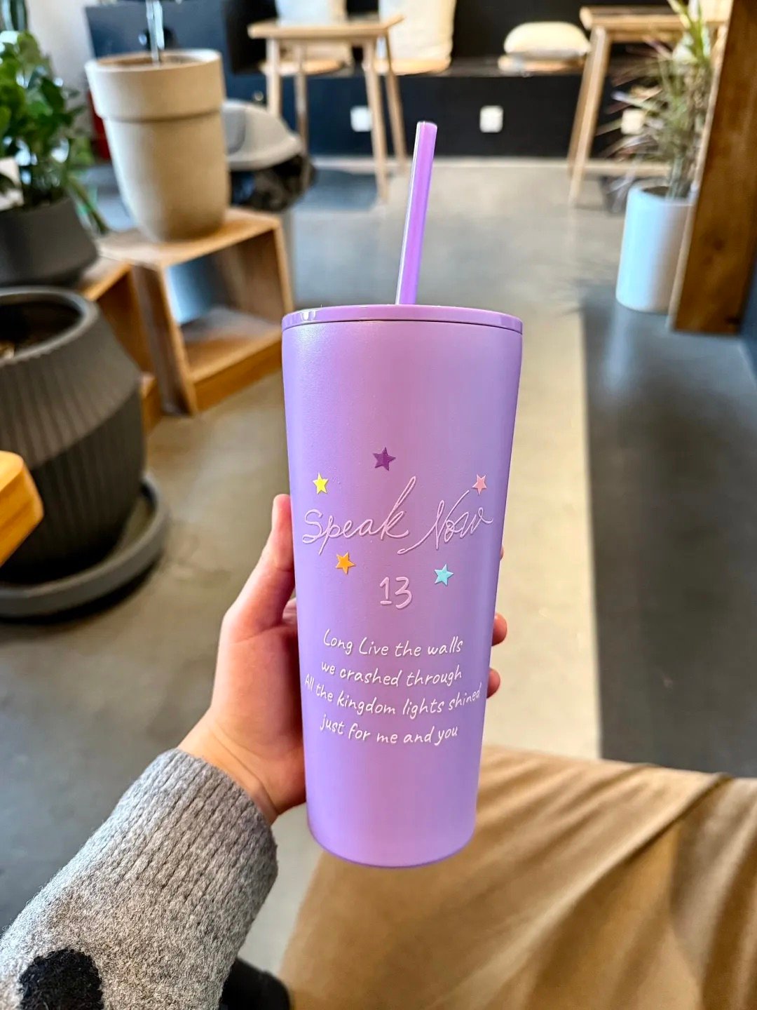Speak Now Era Inspired Tumbler | Purple Stars Design | 24 oz (710ml) Insulated Stainless Steel Cup with Straw - Image 3