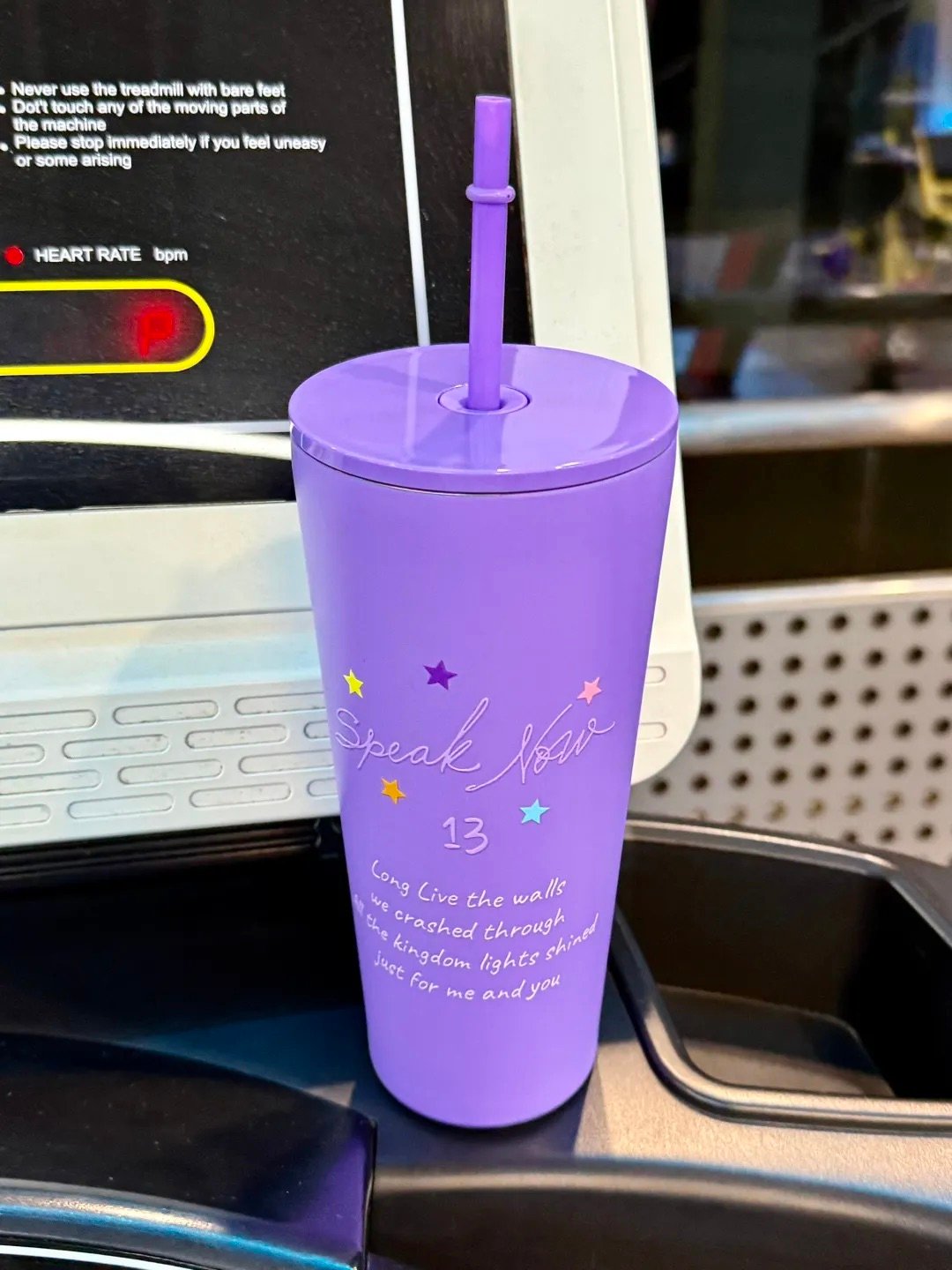 Speak Now Era Inspired Tumbler | Purple Stars Design | 24 oz (710ml) Insulated Stainless Steel Cup with Straw - Image 4