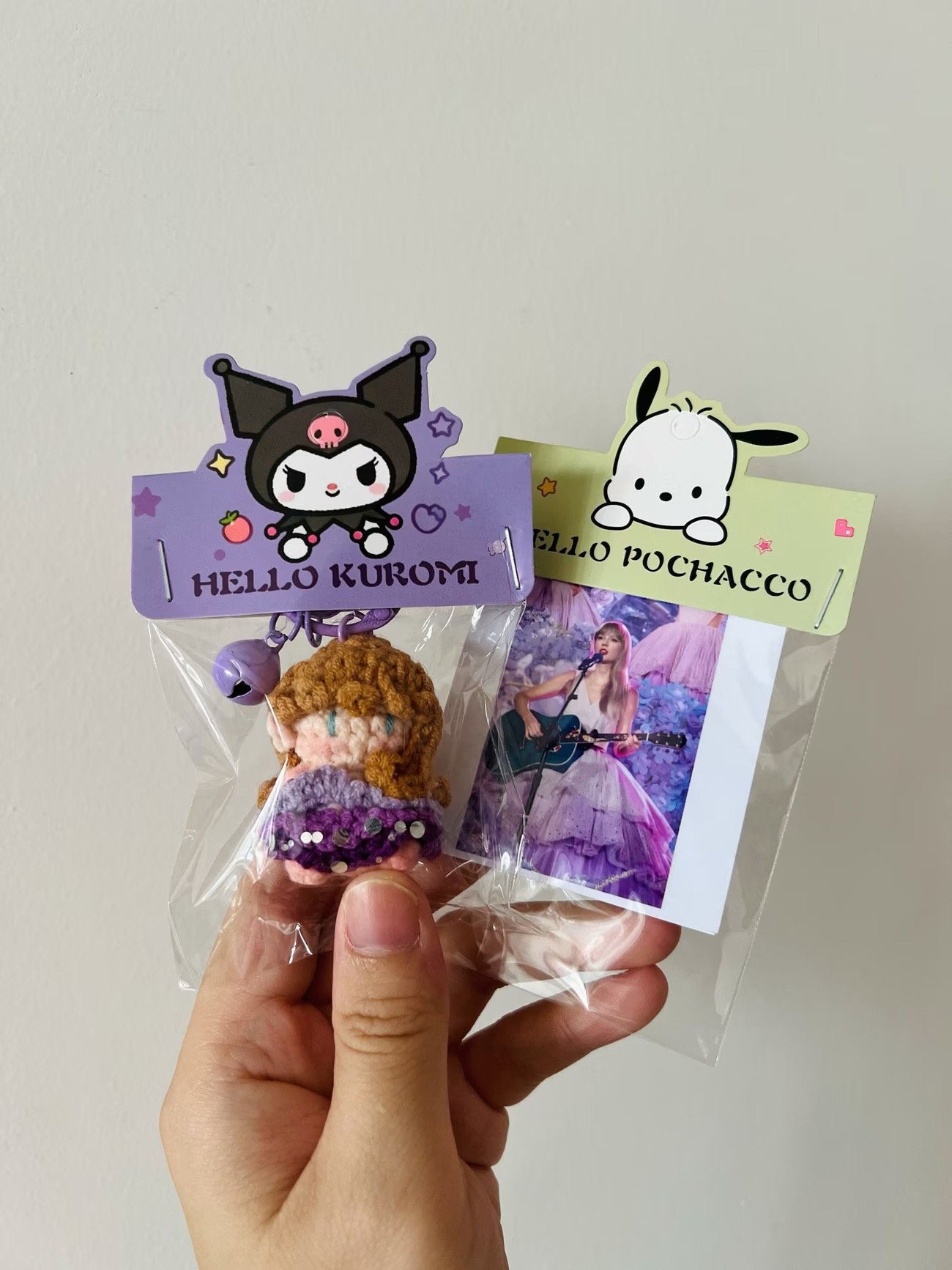 Handmade Enchanted Inspired Crochet Doll Charm | 1.6-2in / 4-5cm | Keychain & Bag Charm - Image 2