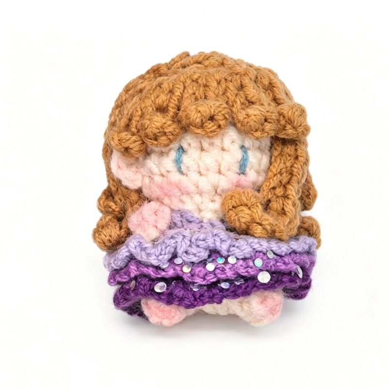 Handmade Enchanted Inspired Crochet Doll Charm | 1.6-2in / 4-5cm | Keychain & Bag Charm