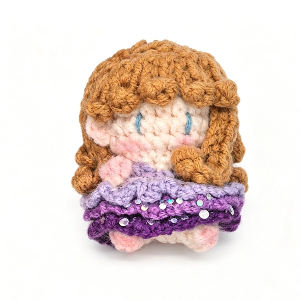 Handmade Enchanted Inspired Crochet Doll Charm | 1.6-2in / 4-5cm | Keychain & Bag Charm