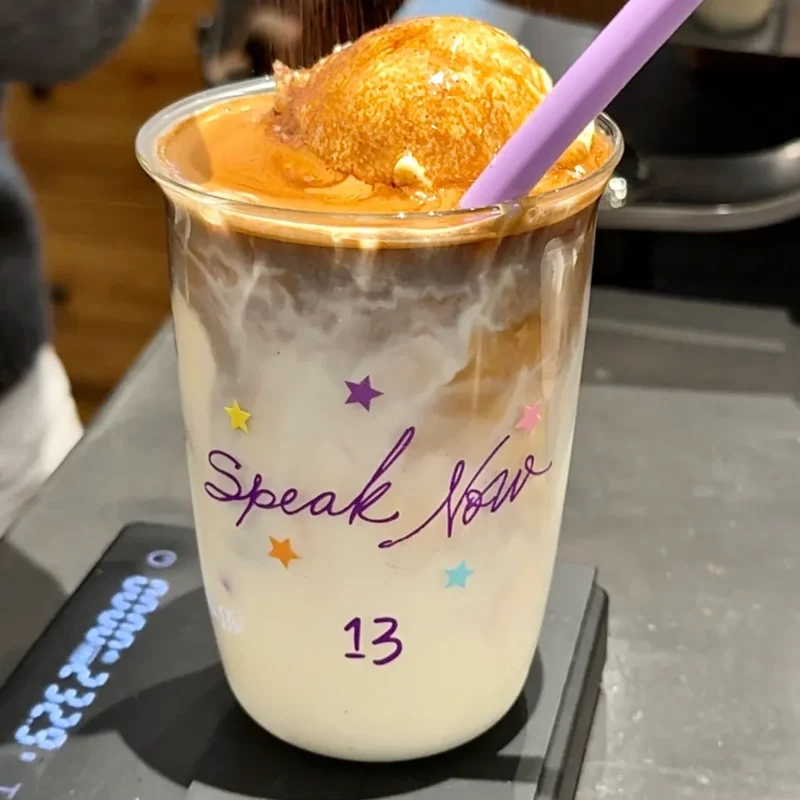 Speak Now Inspired Purple Starry Glass Cup | 16oz / 470ml with Purple Silicone Straw