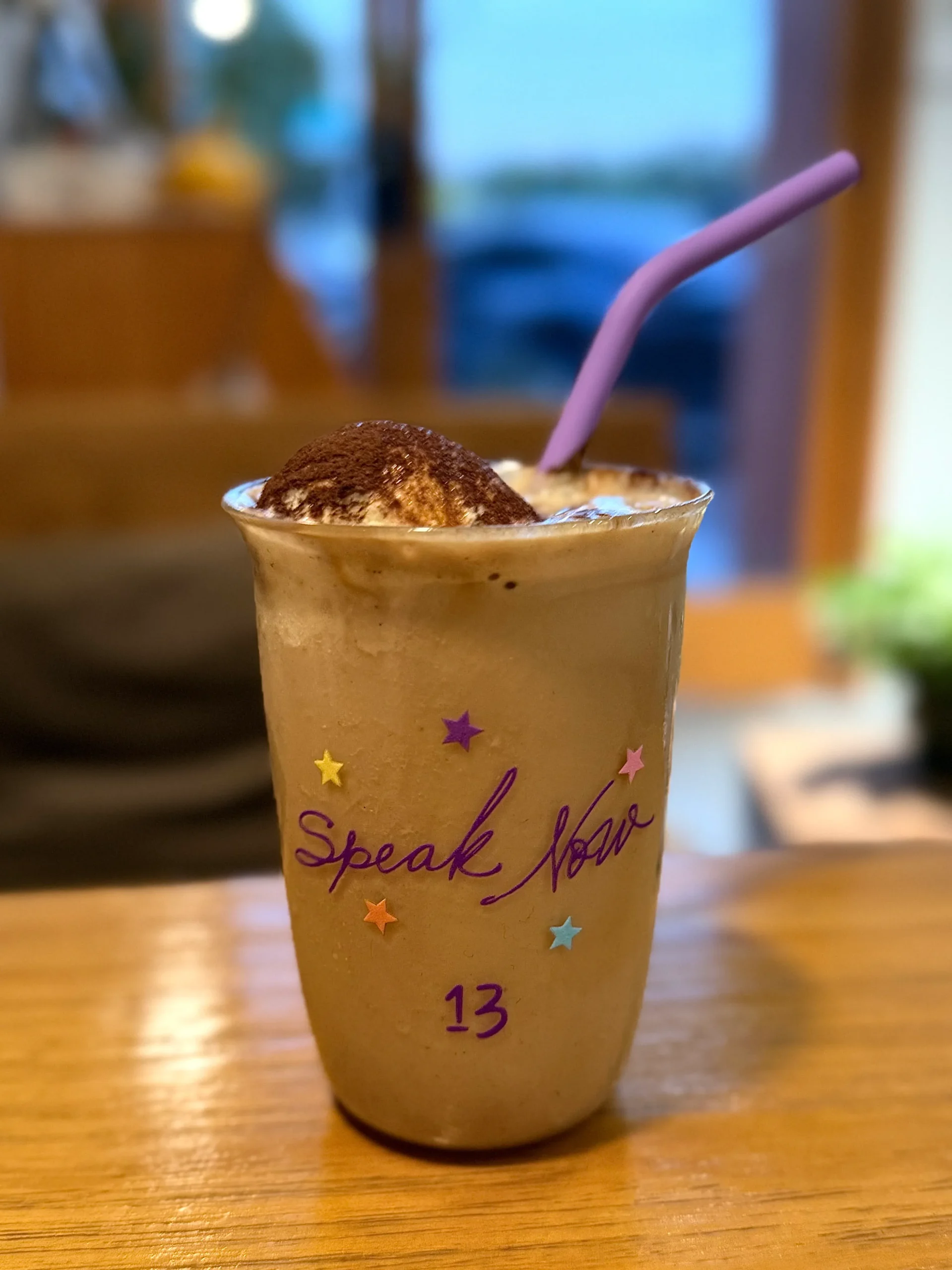 Speak Now Inspired Purple Starry Glass Cup | 16oz / 470ml with Purple Silicone Straw - Image 4