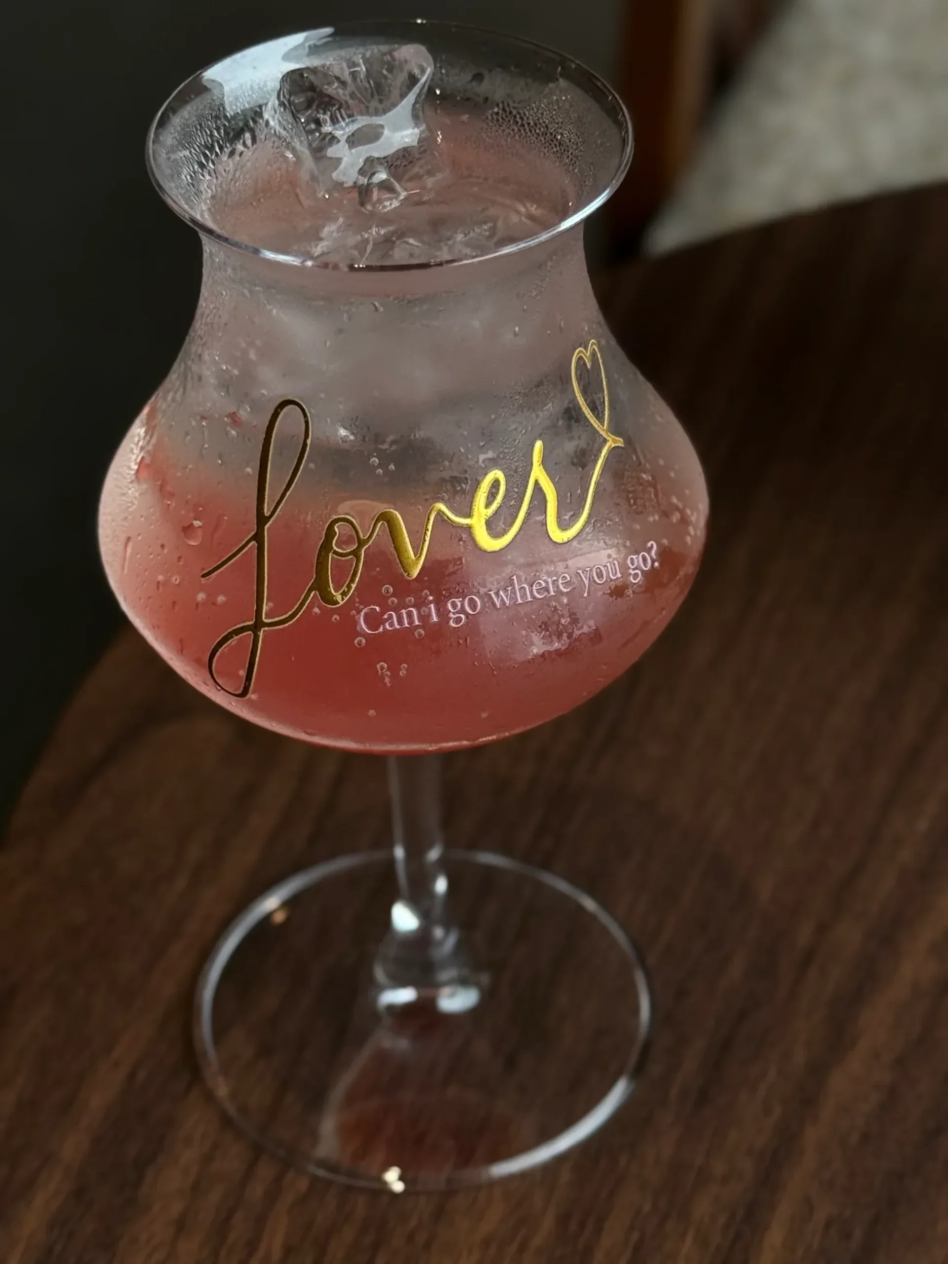 Lover Inspired Vintage Pink Glass Goblet | 13.5oz / 400ml - Image 2