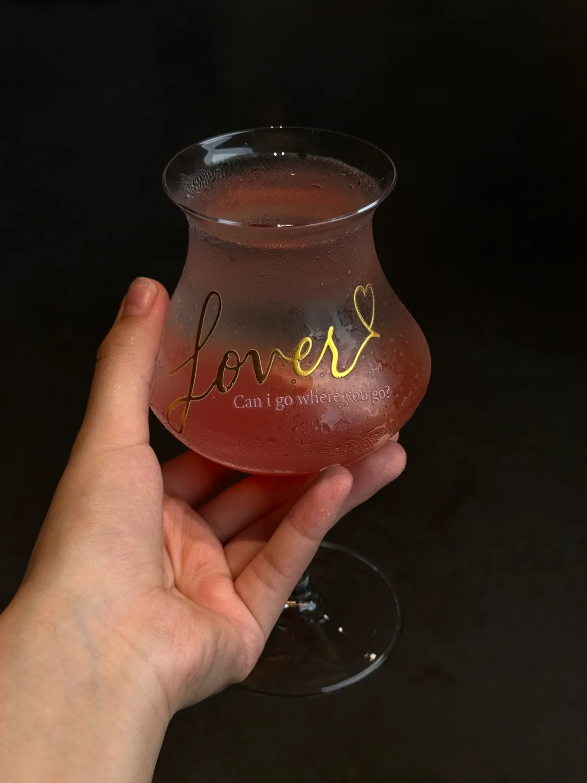 Lover Inspired Vintage Pink Glass Goblet | 13.5oz / 400ml - Image 3