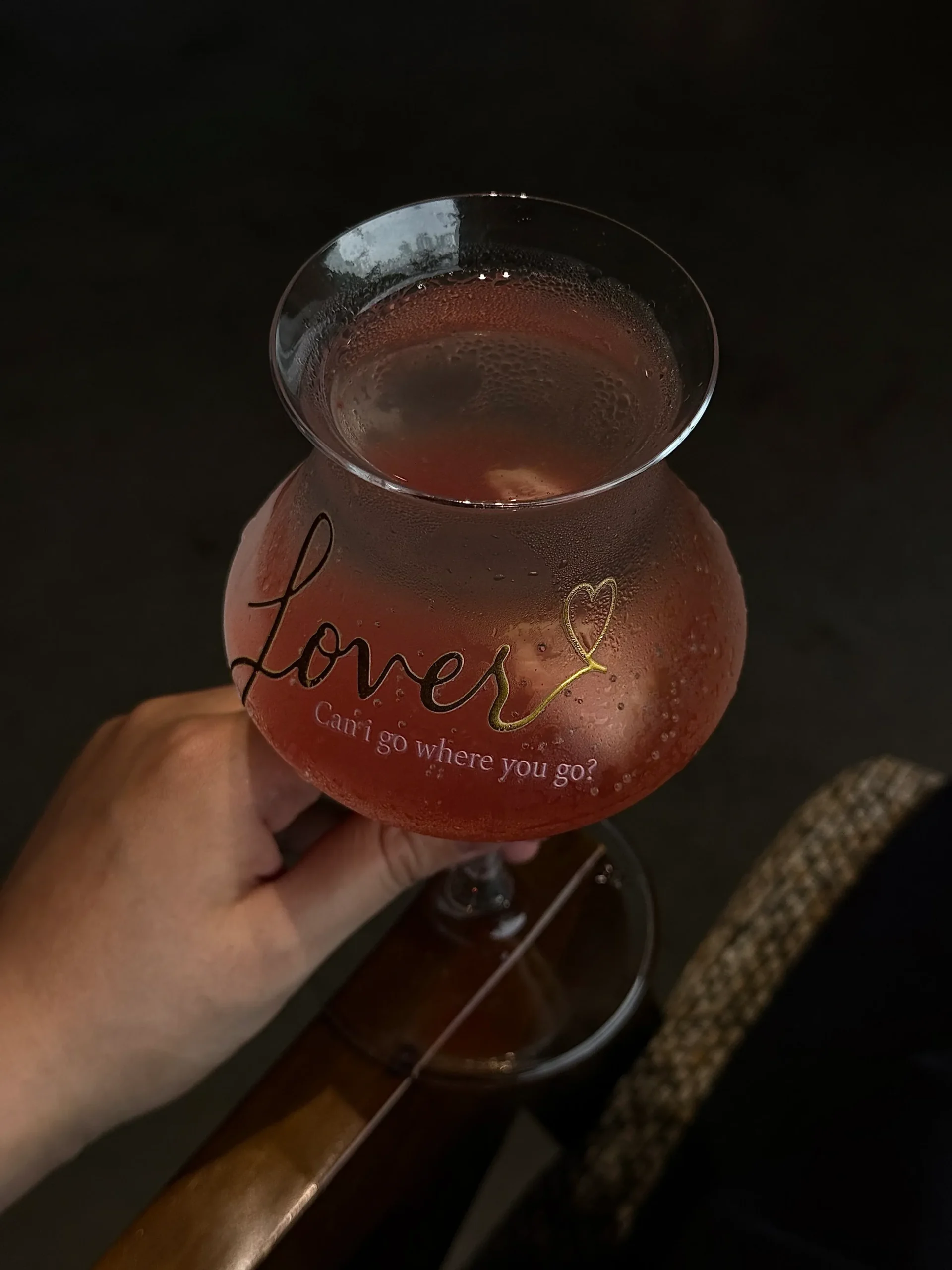 Lover Inspired Vintage Pink Glass Goblet | 13.5oz / 400ml - Image 4