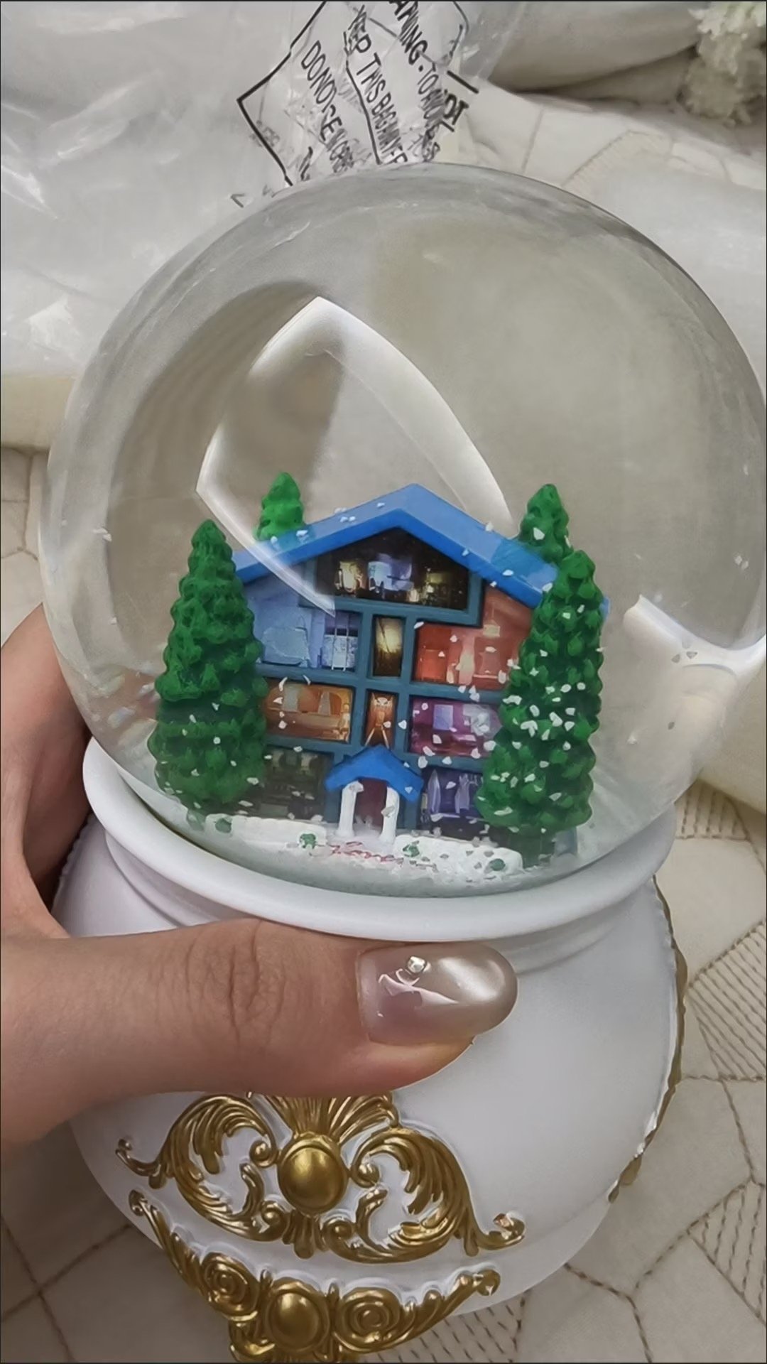 Lover Inspired Musical Snow Globe Replica | 6.3in / 16cm Tall with Night Light - Image 9