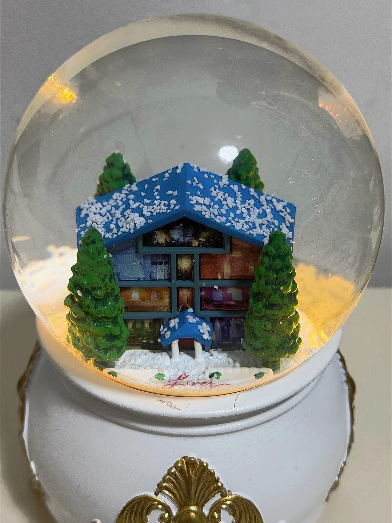 Lover Inspired Musical Snow Globe Replica | 6.3in / 16cm Tall with Night Light - Image 7